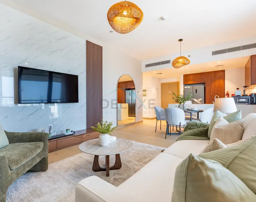 Urban Beachside 2-Bedroom with a Glimpse of Burj Khalifa — La Mer — photo 11