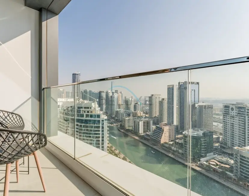 Балкон с видом на марину и частичным видом на море — Jumeirah Beach Residence — photo 4